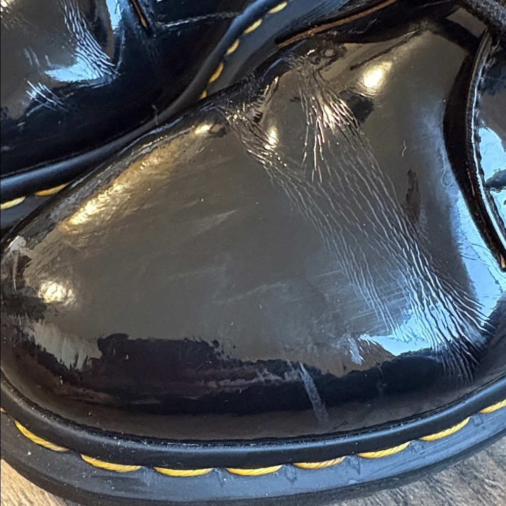 Dr Martens 1461 Black Patent Leather Lace-up Oxfords Women’s 8 Men’s/Boy’s 6 - Picture 7 of 8